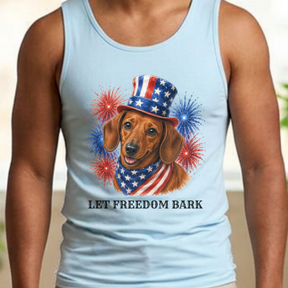 Patriotic Red Dachshund Tank Top
