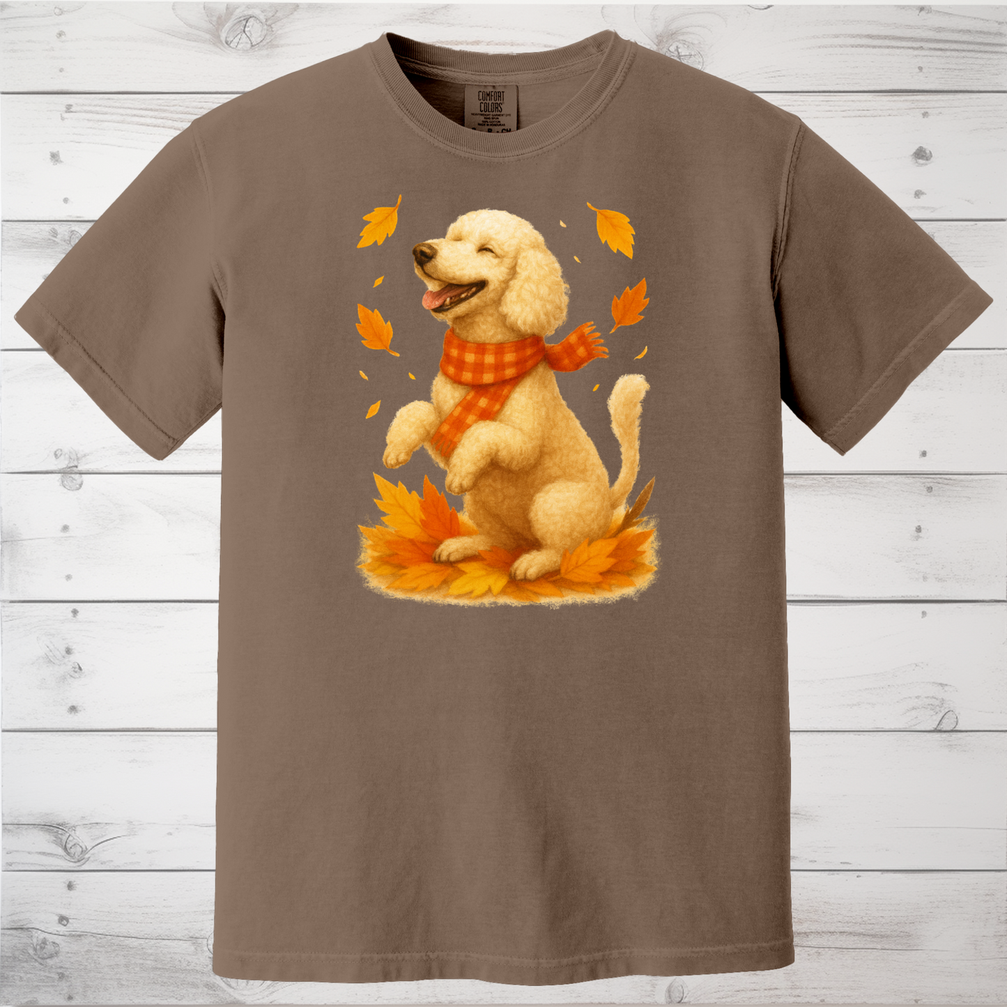 Poodle Autumn Shirt, Cozy Poodle Sweatshirt, Fall Dog Lover Apparel, Poodle Leaves Gift, Cute Dog Clothing, Autumn Vibes Sweatshirt