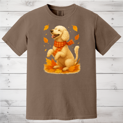 Poodle Autumn Shirt, Cozy Poodle Sweatshirt, Fall Dog Lover Apparel, Poodle Leaves Gift, Cute Dog Clothing, Autumn Vibes Sweatshirt