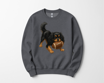 Black Tan Cavalier Football Sweatshirt