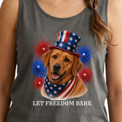 Patriotic Fox Red Lab Tank Top