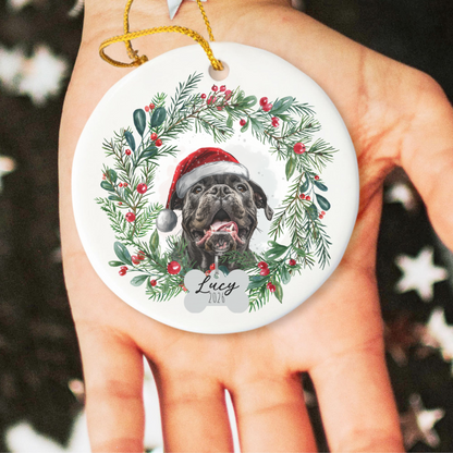 Personalized Cane Corso Christmas Ornament