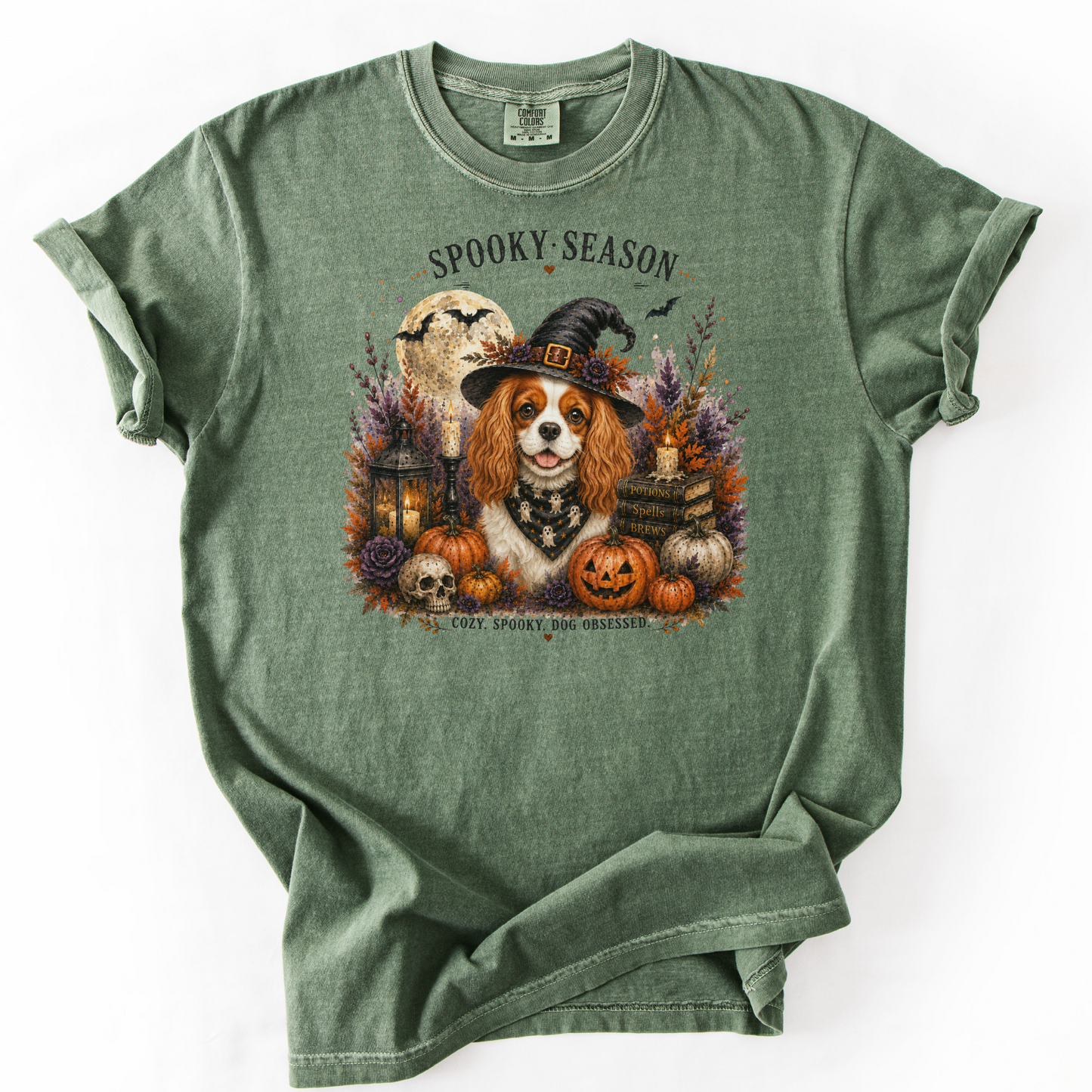 Blenheim Cavalier Spooky Season Dog Mom Halloween Shirt