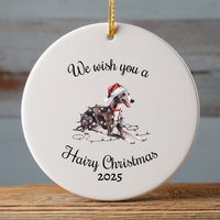 Load image into Gallery viewer, Christmas Greyhound Ornament, Christmas Lights Dog Keepsake
