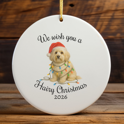 Christmas Havanese Ornament, Christmas Lights Dog Keepsake