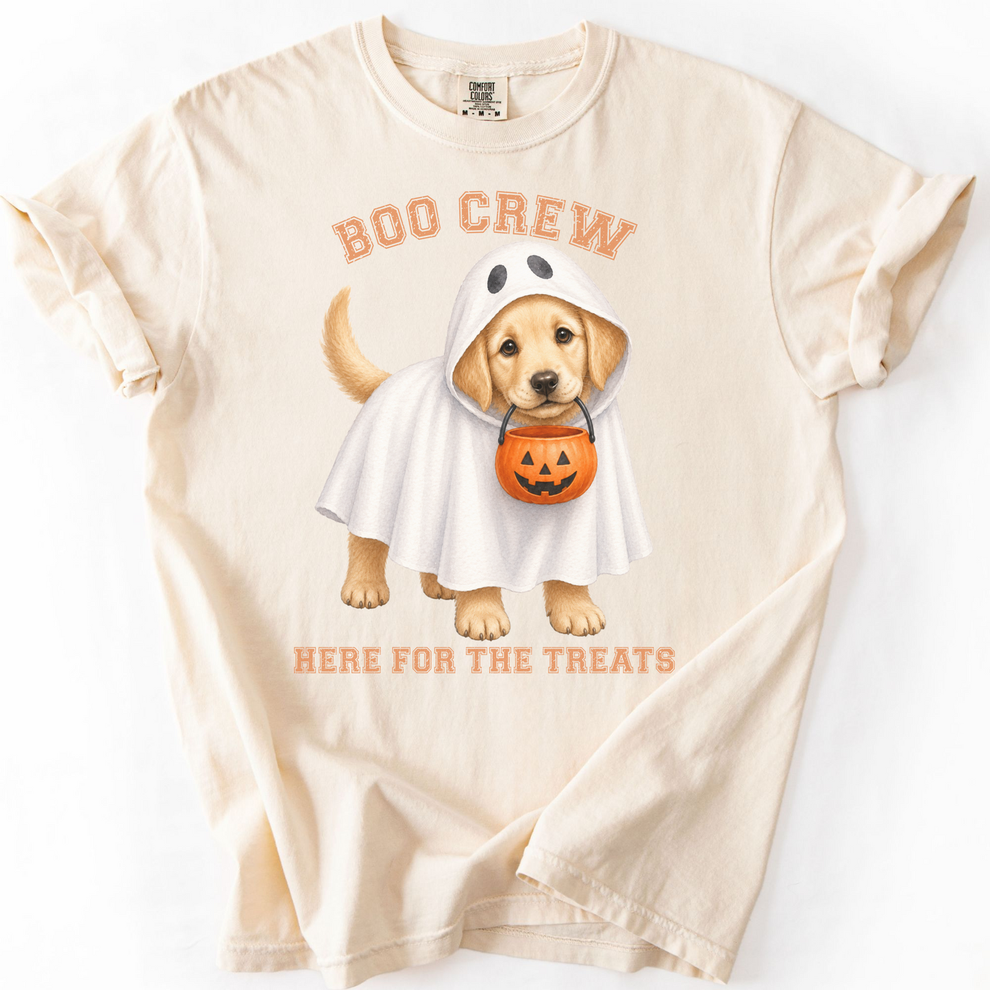 Golden Retriever Boo Crew Halloween Shirt, Here for the Treats Dog Mom Tee
