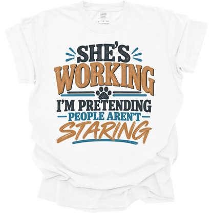 Funny Service Dog Shirt, Service Dog Handler Gift, Working Dog Humor Tee