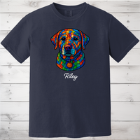 Load image into Gallery viewer, Personalized Geometric Tile Dog Head Shirt
