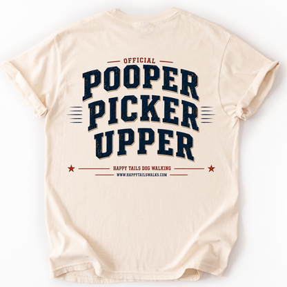 Funny Dog Walker Shirt, Personalized Pet Sitter Tee, Custom Work Uniform, Official Pooper Picker Upper
