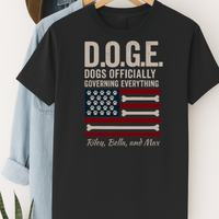 Load image into Gallery viewer, Personalized DOGE Dog Shirt Dogs Officially Governing Everything Tee

