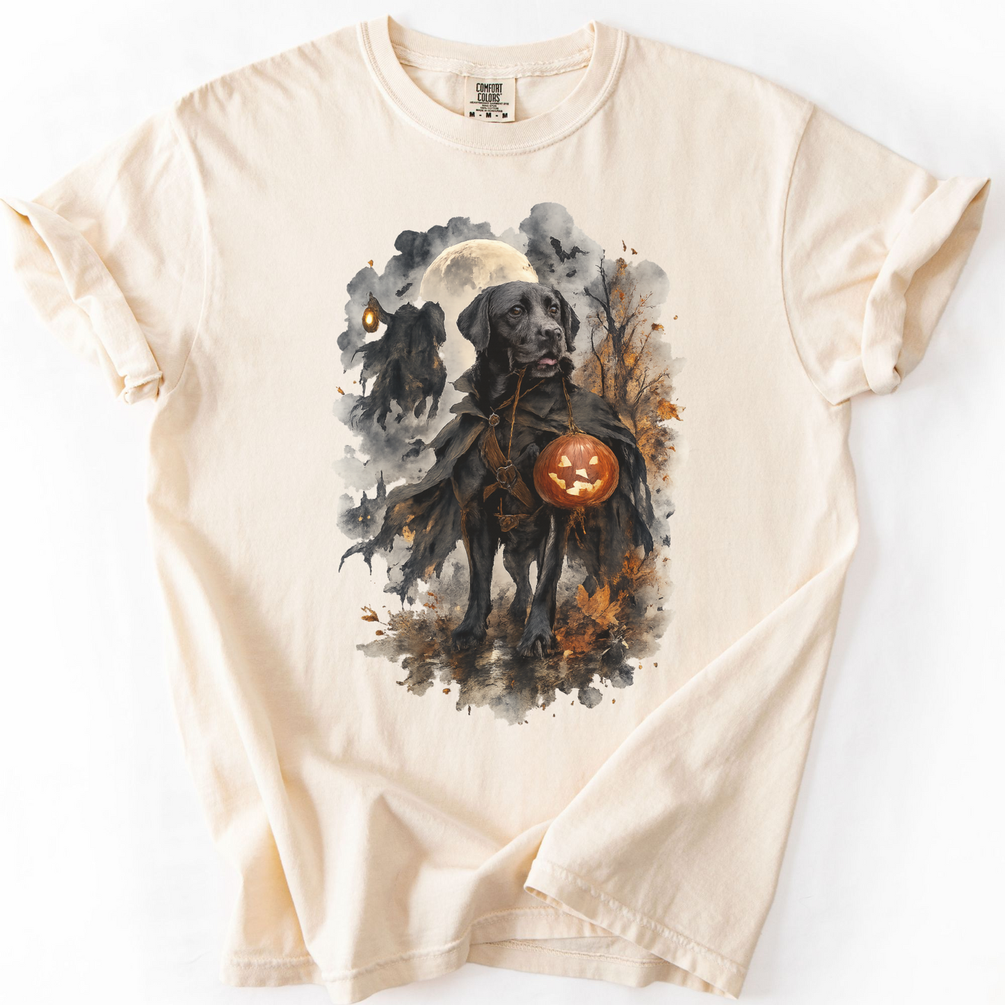Black Lab Headless Horseman Inspired Halloween Comfort Colors Shirt