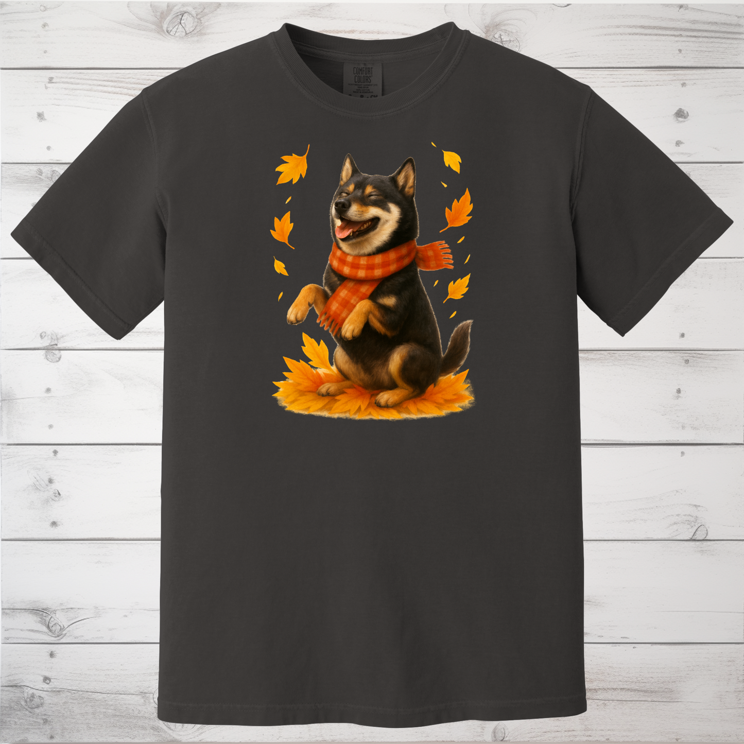 Shiba Inu Autumn Shirt, Cozy Dog Sweatshirt, Fall Shiba Lover Gift, Cute Pet Apparel, Autumn Leaves T-shirt, Dog Lover Clothing