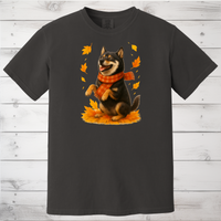 Load image into Gallery viewer, Shiba Inu Autumn Shirt, Cozy Dog Sweatshirt, Fall Shiba Lover Gift, Cute Pet Apparel, Autumn Leaves T-shirt, Dog Lover Clothing
