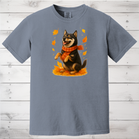 Load image into Gallery viewer, Shiba Inu Autumn Shirt, Cozy Dog Sweatshirt, Fall Shiba Lover Gift, Cute Pet Apparel, Autumn Leaves T-shirt, Dog Lover Clothing
