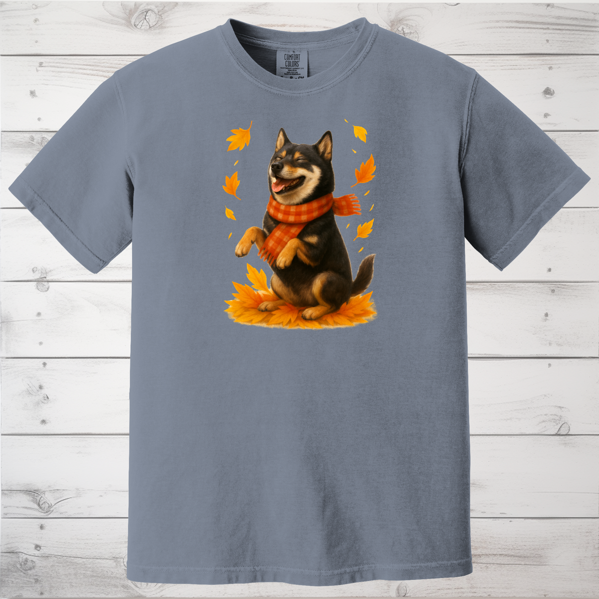 Shiba Inu Autumn Shirt, Cozy Dog Sweatshirt, Fall Shiba Lover Gift, Cute Pet Apparel, Autumn Leaves T-shirt, Dog Lover Clothing