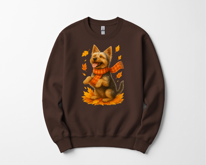 Yorkshire Terrier Fall Sweatshirt, Dog Lover Autumn Shirt, Cute Pet Apparel, Cozy Fall Dog Fashion, Gifts for Dog Owners
