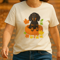 Load image into Gallery viewer, Dachshund in Pumpkin Fall Shirt, Cute Autumn Wiener Dog Tee for Dog Lovers
