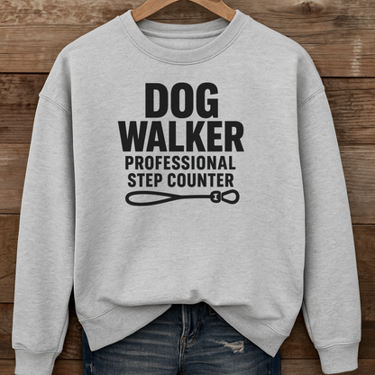 Dog Walker Hoodie, Professional Step Counter Sweatshirt, Funny Gift for Dog Walkers, Pet Lover Apparel, Cozy Hooded Sweatshirt