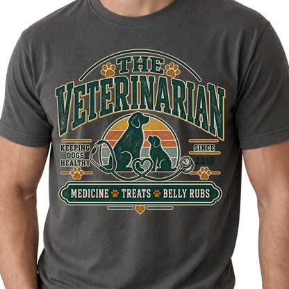 Personalized Veterinarian Shirt, Custom Vet Gift, Veterinary Medicine Tee, Dog Doctor, Vet Graduation Gift