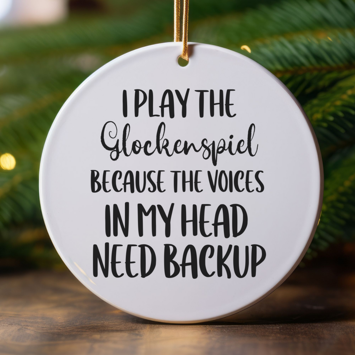 Glockenspiel Ornament, Ceramic Musician Gift