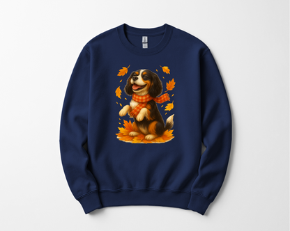Cavalier King Charles Autumn Shirt, Cozy Spaniel Sweatshirt, Fall Dog Lover Top Gift, Cute Dog Pullover, Autumn Apparel