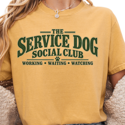 Service Dog Shirt, Service Dog Handler Tee, Working Dog Social Club Gift