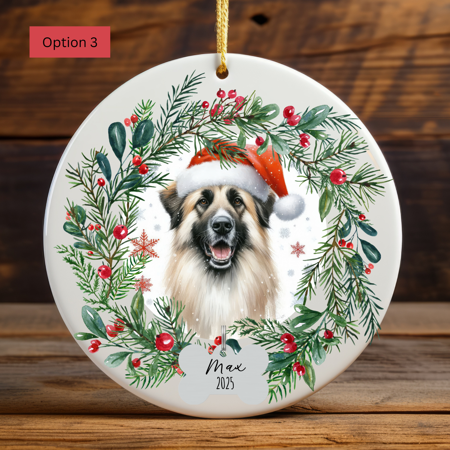 Personalized Anatolian Shepherd Christmas Ornament