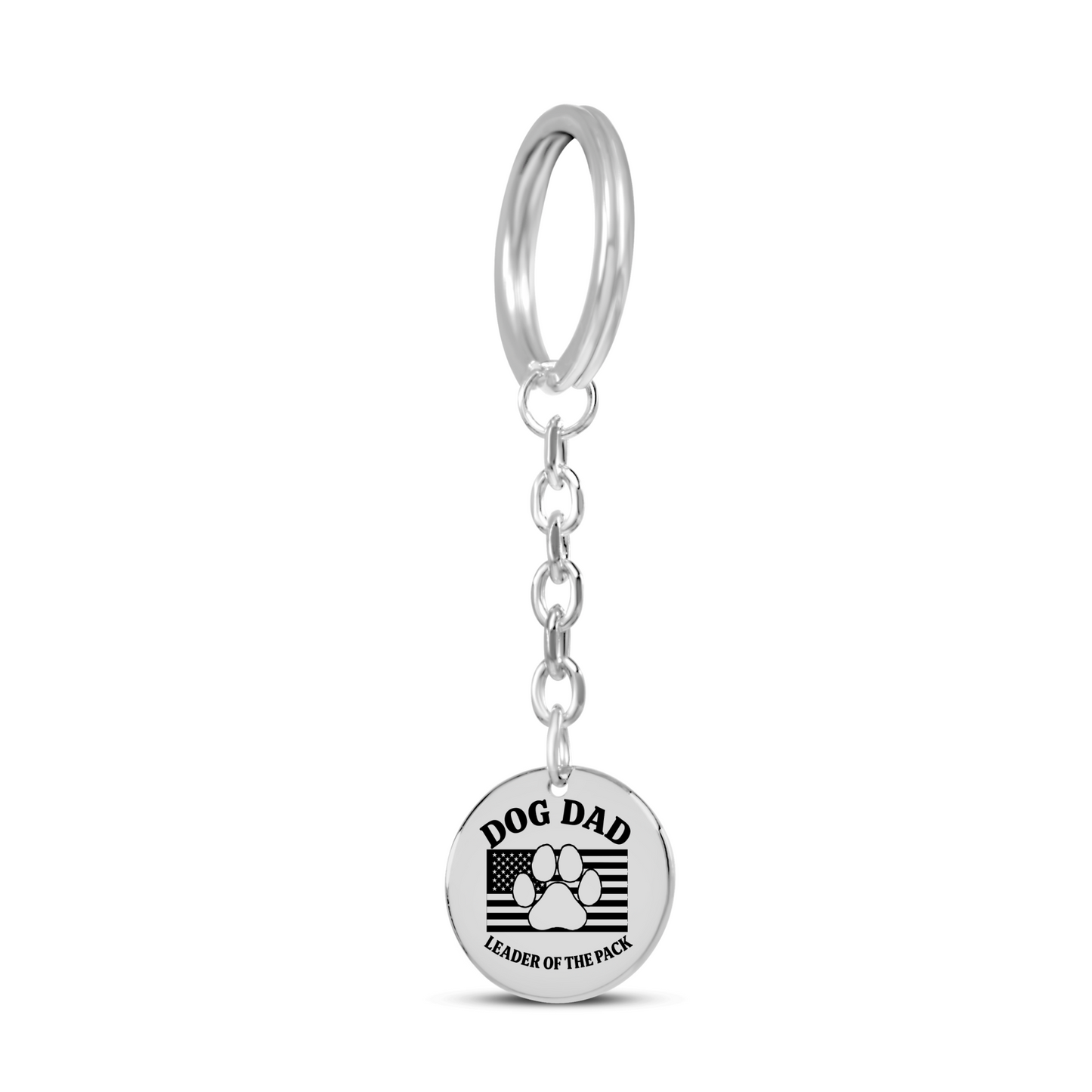 Personalized Dog Dad Leader of the Pack Keychain