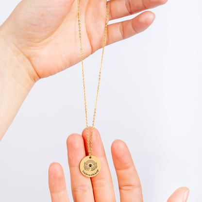 Personalized Pet Memorial Necklace Rainbow Bridge Paw Print Charm, Custom Engraving, Stainless Steel, Gold, or Rose Gold