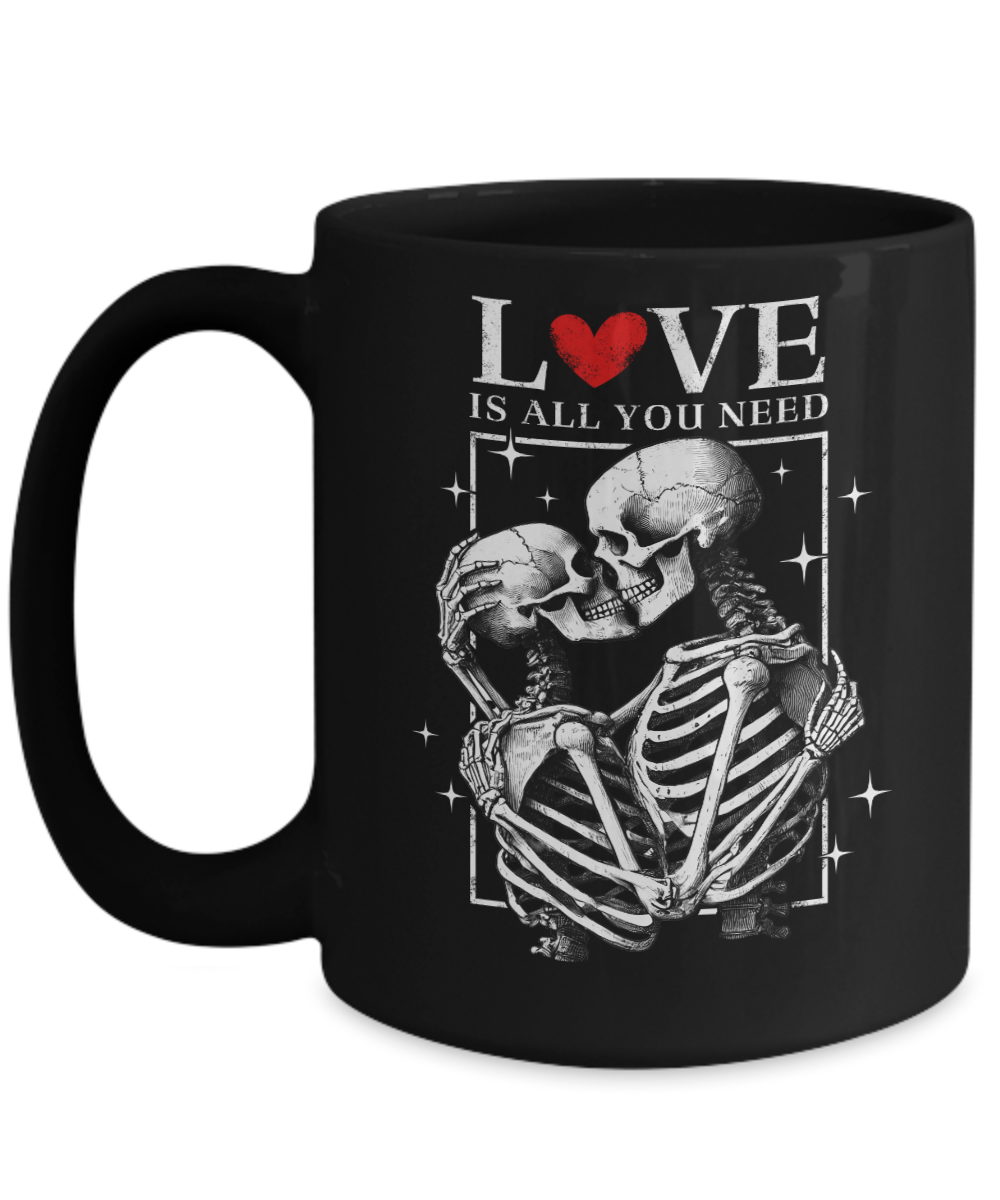 Valentines Day Mug, Skeleton Love Mug