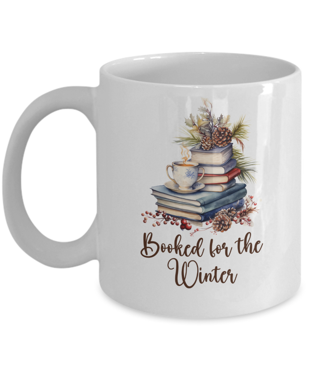 Cozy Winter Reading Mug, Book Lover Mug, Book Lover Coffee Mug, Reading Coffee Mug, Reading Mug, Winter Bookish Coffee Mug