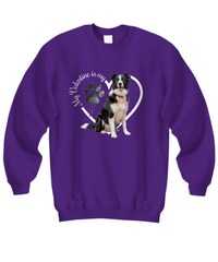 Load image into Gallery viewer, Valentine Border Collie Sweatshirt, Border Collie Mom, Valentine Heart Dog Sweatshirt, Valentine Dog, Gift for Dog Lover, Border Collie
