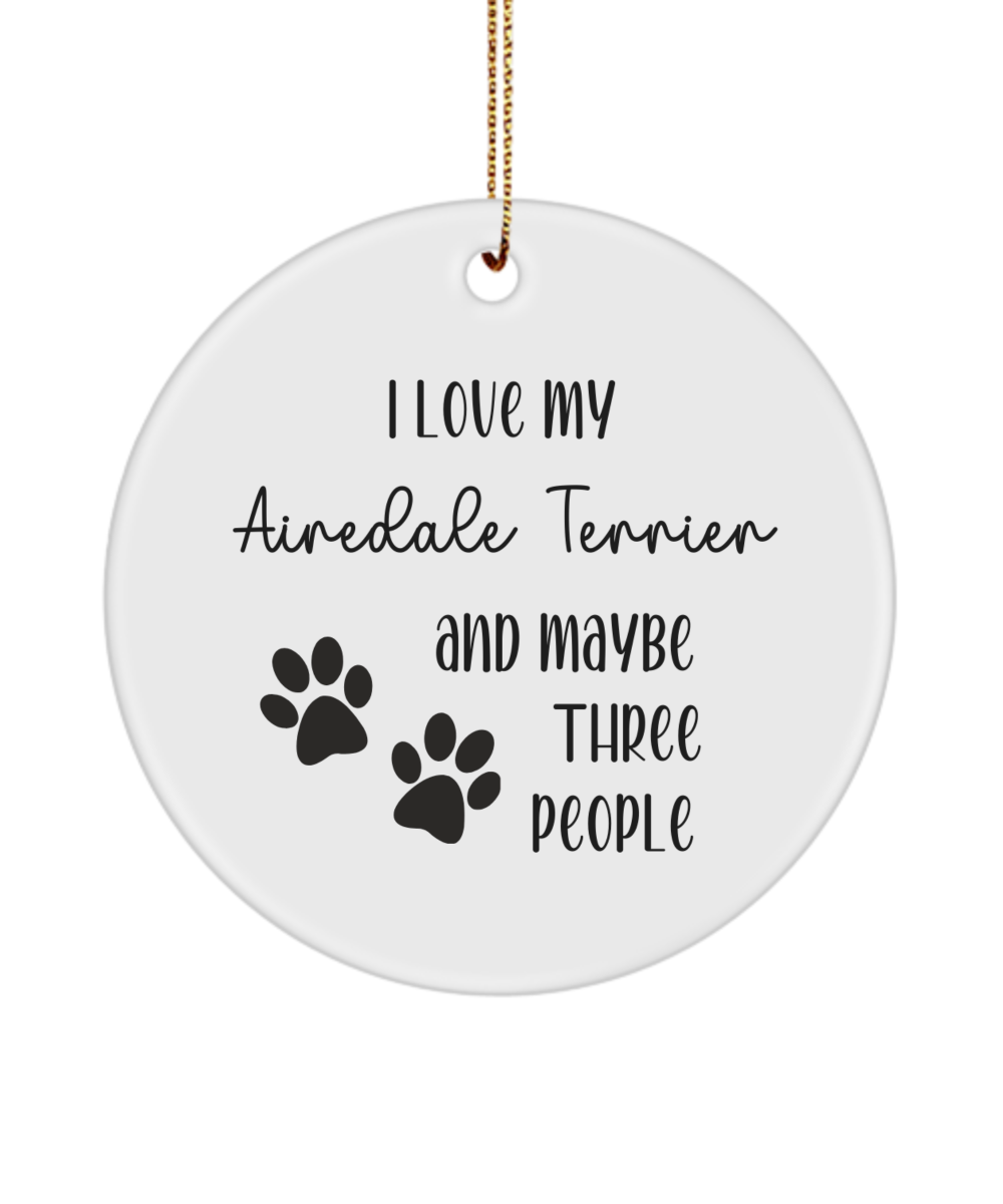 Airedale Terrier ornament, dog lover gift, pet ornament, pet lover gift, puppy love gift, animal lover gift