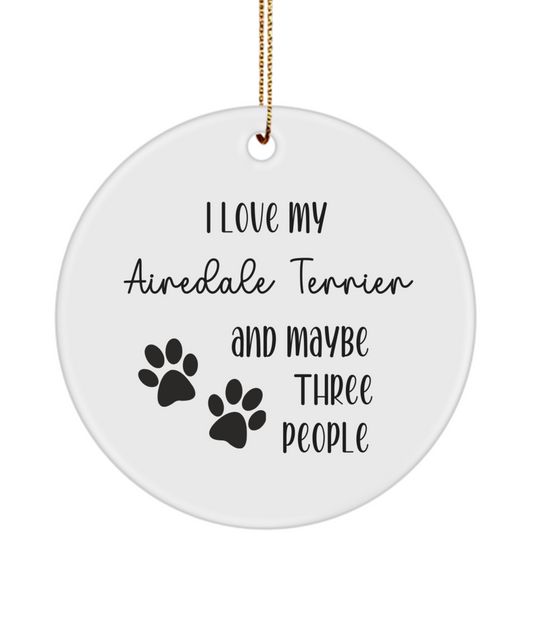 Airedale Terrier ornament, dog lover gift, pet ornament, pet lover gift, puppy love gift, animal lover gift