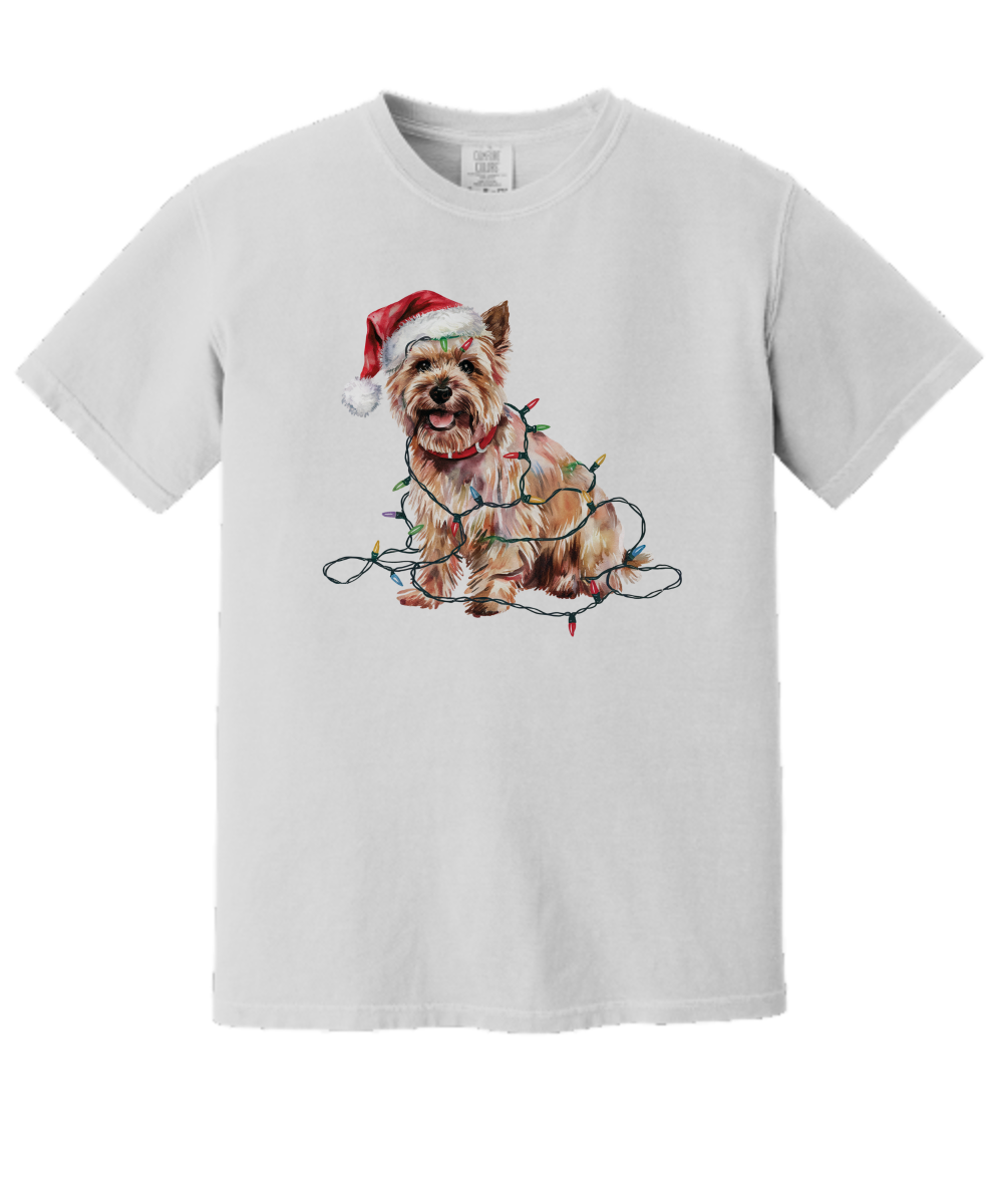 Christmas Cairn Terrier Shirt, Christmas Lights Dog Tee, Christmas Dog Tee, Cairn Terrier Mom Tshirt, Gift for Dog Lover, Cairn Terrier