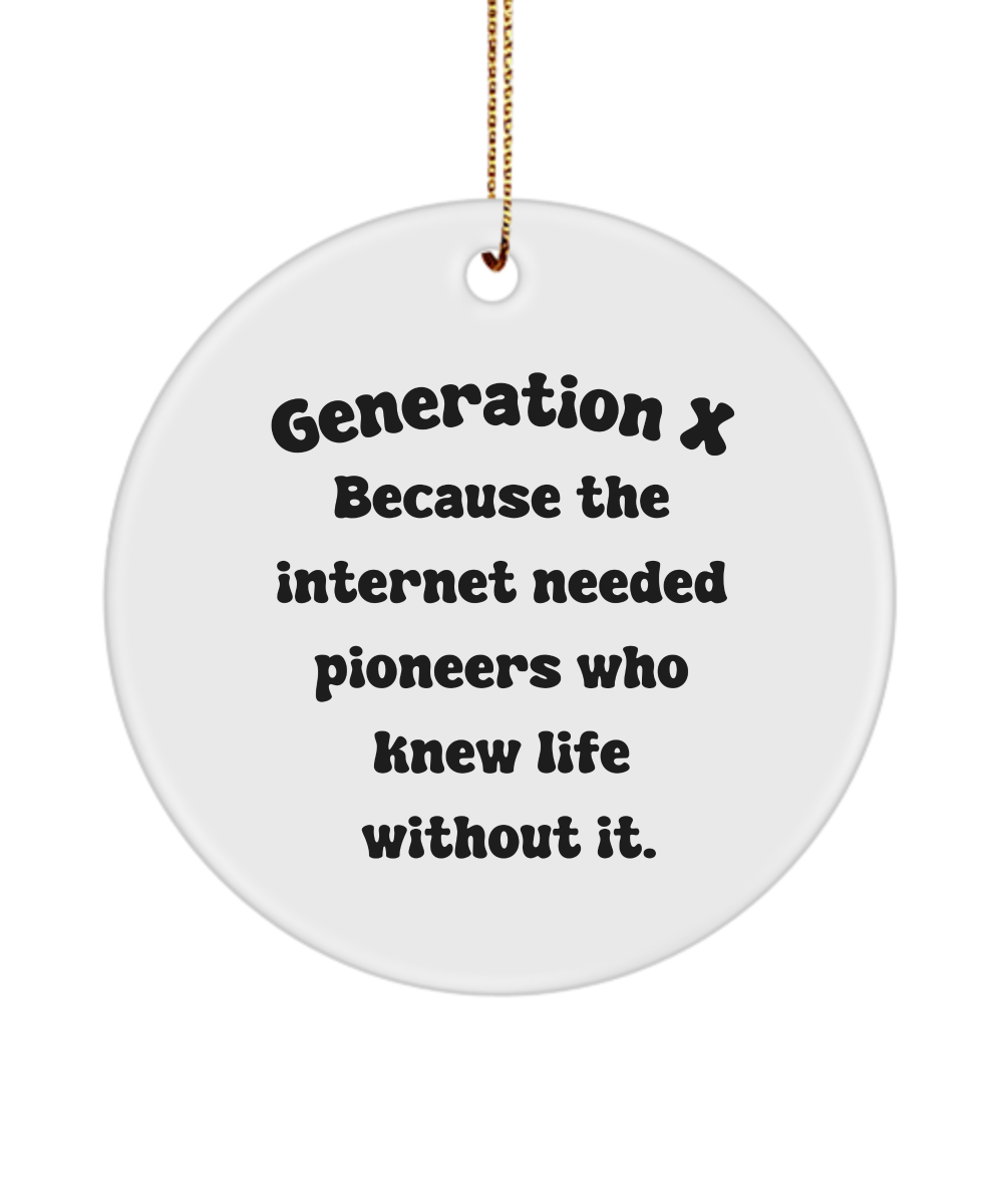 Generation X Ornament, Gen X Keepsake, Gen X Gift, 80s Nostalgia Gift, Generation X Gift, Cool Gen X Gift, Birthday Gift for Genxer