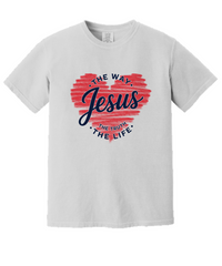 Load image into Gallery viewer, Jesus The Way The Truth The Life Shirt, Comfort Colors Christian Shirt, Retro Christian Tshirt, Jesus Tee, Christian Apparel
