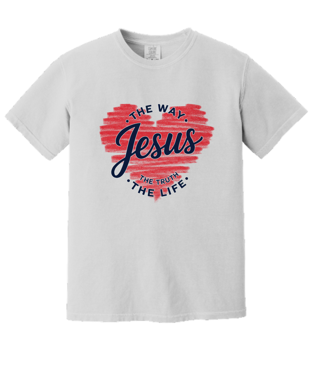Jesus The Way The Truth The Life Shirt, Comfort Colors Christian Shirt, Retro Christian Tshirt, Jesus Tee, Christian Apparel