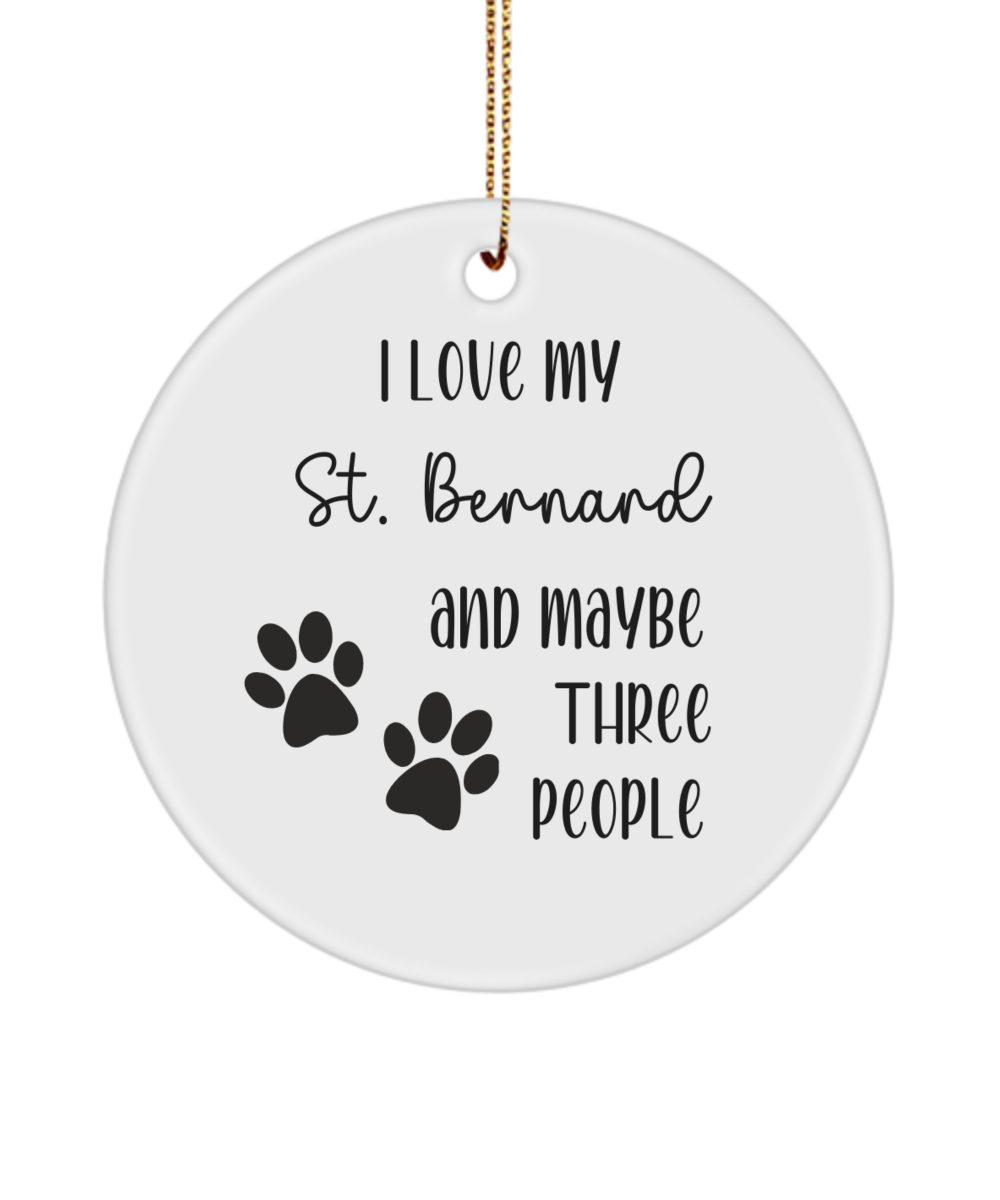 St. Bernard ornament, dog lover gift, pet ornament, pet lover gift, puppy love gift, animal lover gift