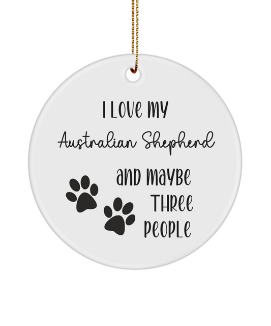 Australian Shepherd ornament, dog lover gift, pet ornament, pet lover gift, puppy love gift, animal lover gift