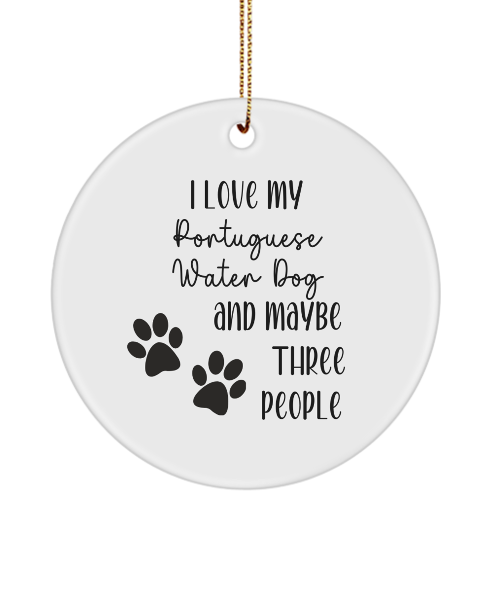 Portuguese Water Dog ornament, dog lover gift, pet ornament, pet lover gift, puppy love gift, animal lover gift