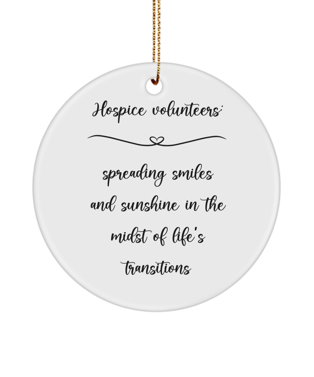 Hospice Volunteer Appreciation Ornament, Gift for Hospice Volunteer, Gift for Hospice Nurse, Hospice Gift, Caregiver Gift, Volunteer Gift