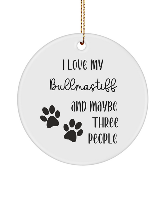 Bullmastiff ornament, dog lover gift, pet ornament, pet lover gift, puppy love gift, animal lover gift