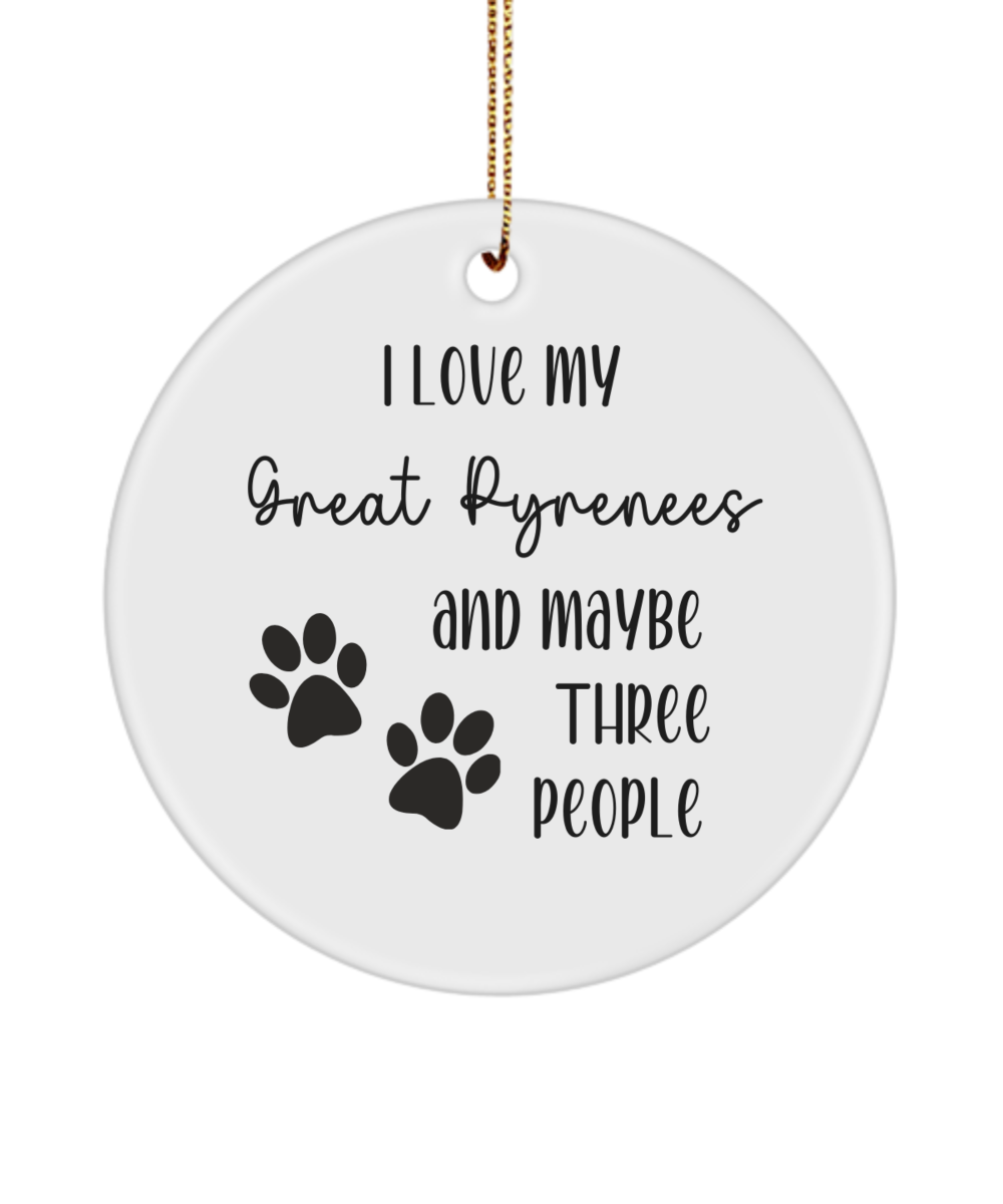 Great Pyrenees ornament, dog lover gift, pet ornament, pet lover gift, puppy love gift, animal lover gift