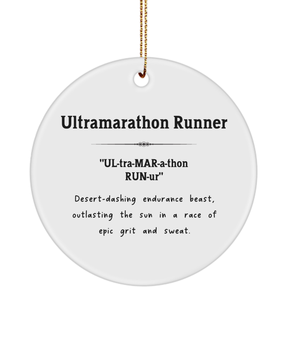 Ultramarathon Ornament, Runner Gift, Ultrarunner Gift, Marathon Ornament, Athlete Gift, Endurance Race Gift, Ultra-Marathoner Keepsake