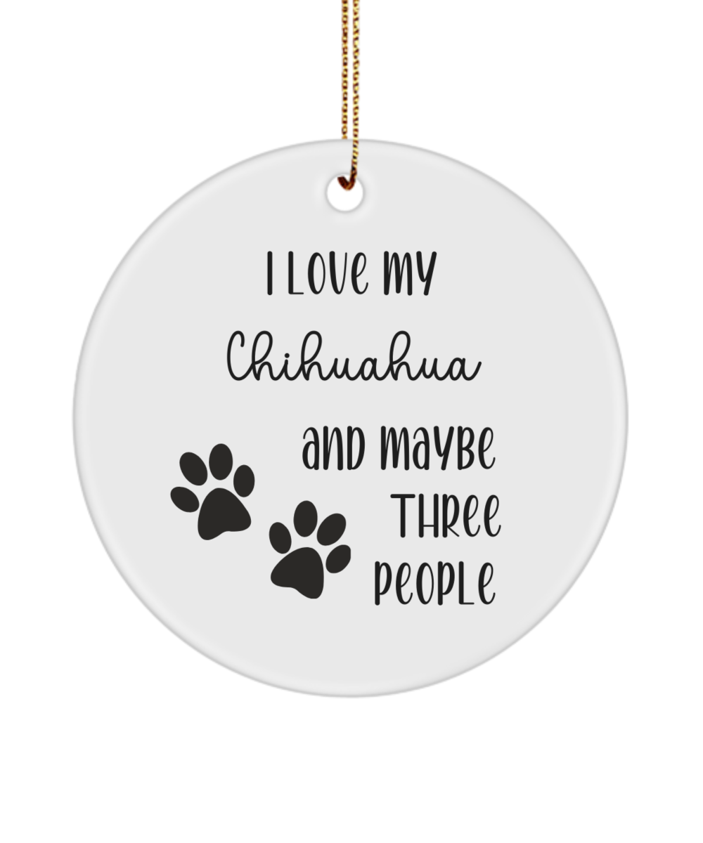 Chihuahua ornament, dog lover gift, pet ornament, pet lover gift, puppy love gift, animal lover gift