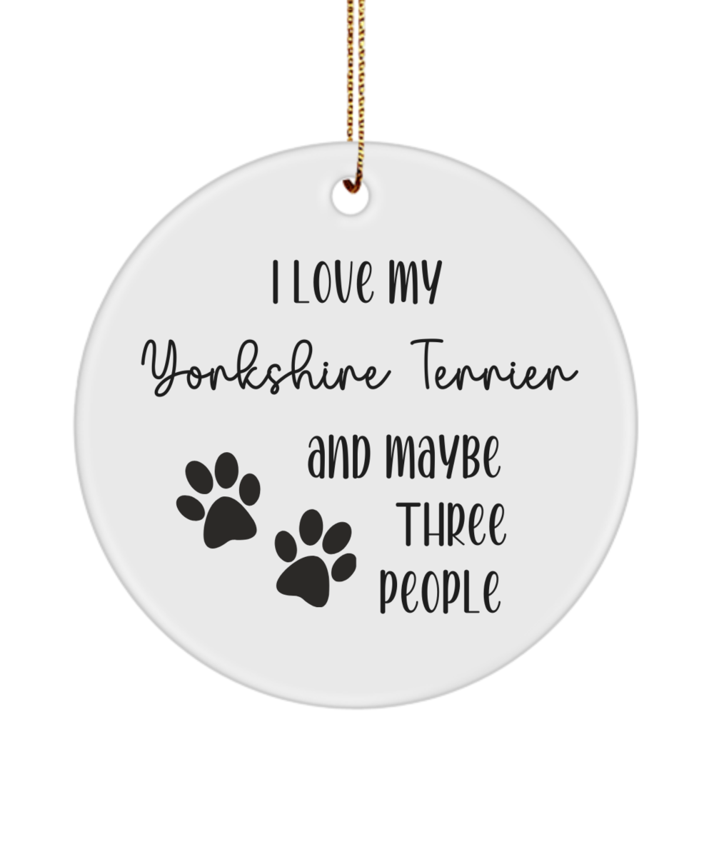 Yorkshire Terrier ornament, dog lover gift, pet ornament, pet lover gift, puppy love gift, animal lover gift