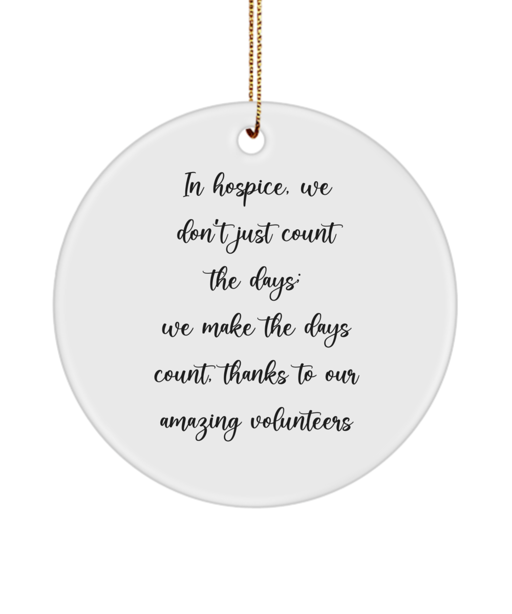 Hospice Volunteer Appreciation Ornament, Hospice Gift, Caregiver Gift, Volunteer Gift, Gift for Hospice Volunteer, Gift for Hospice Nurse