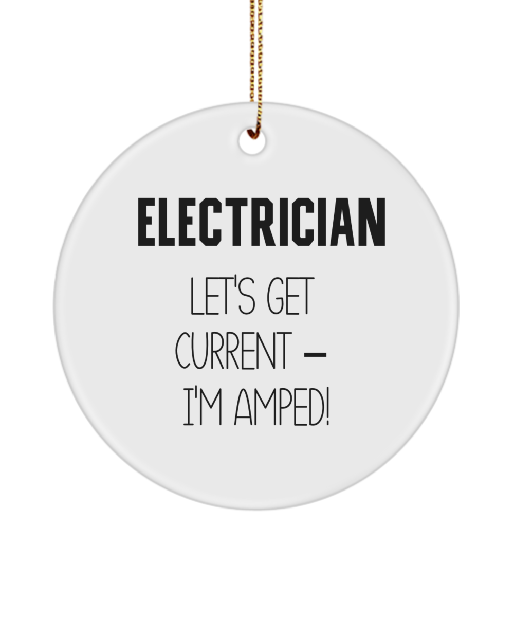 Electrician gifts, gift for electrician, contractor gift, electrician ornament, funny electrician gifts, sparky gift, handyman gift