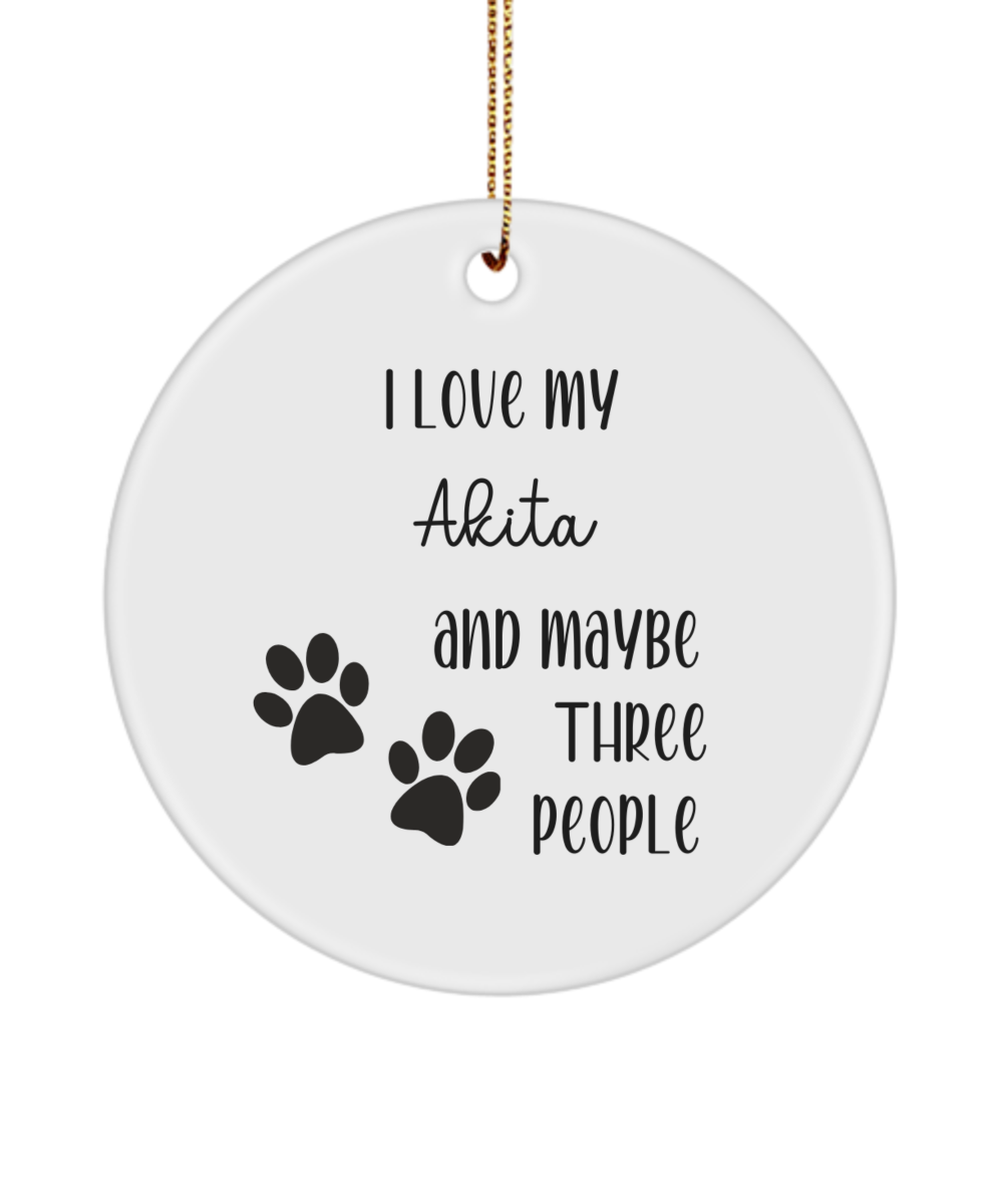 Akita ornament, dog lover gift, pet ornament, pet lover gift, puppy love gift, animal lover gift